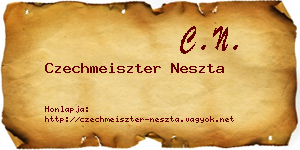 Czechmeiszter Neszta névjegykártya